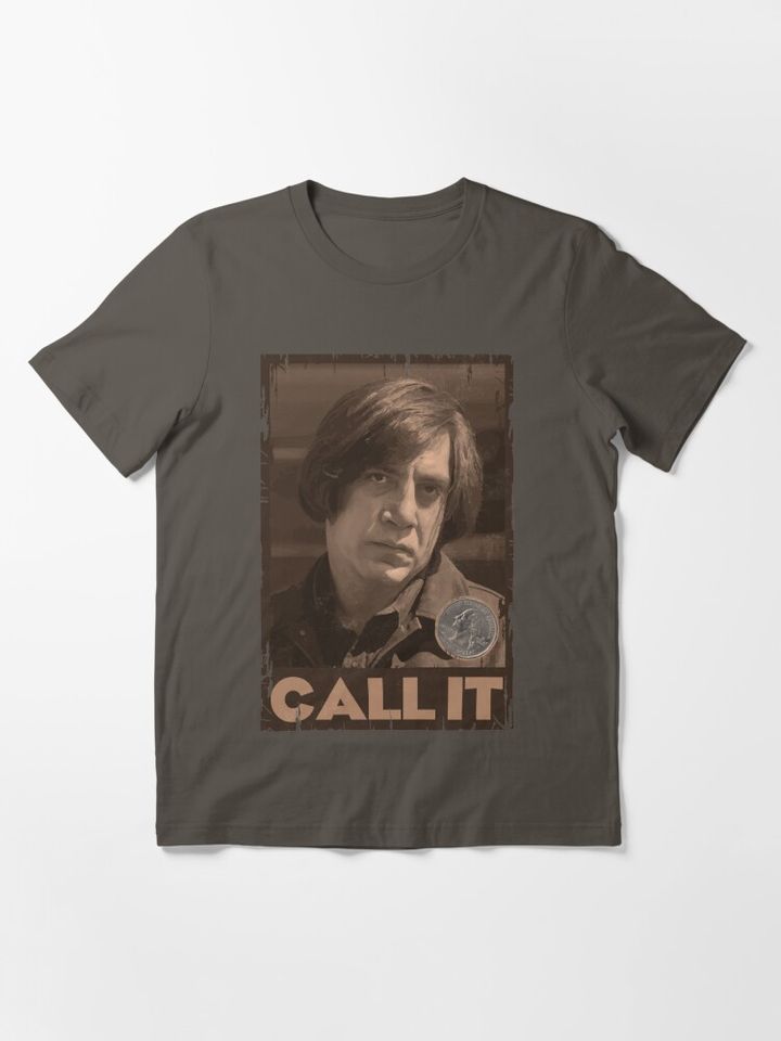 Anton Chigurh - Javier Bardem - Call It T-Shirt, No Country For Old Men Old Movie Classic T-Shirt, Movie Inspired Shirt, Summer Cotton Short Sleeved T-shirt, Gift for Fans