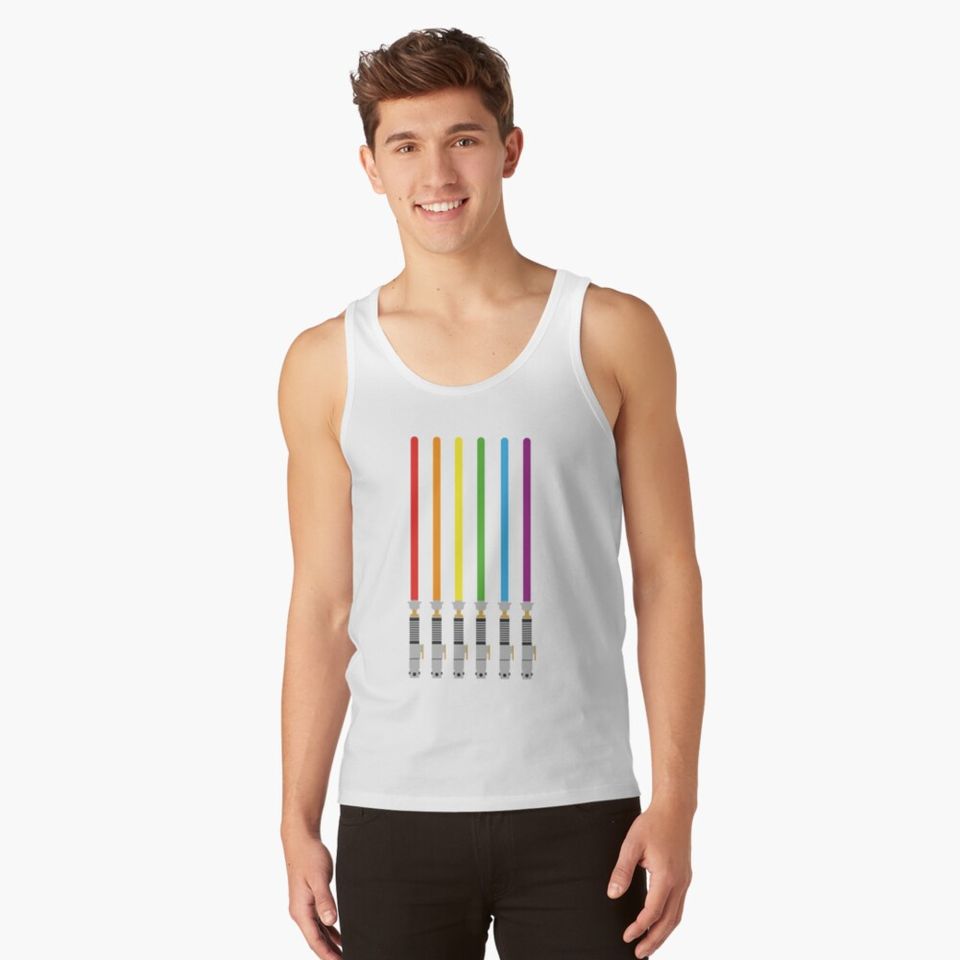 Lightsaber Proud LGBT Rainbow T-Shirt Tank Top