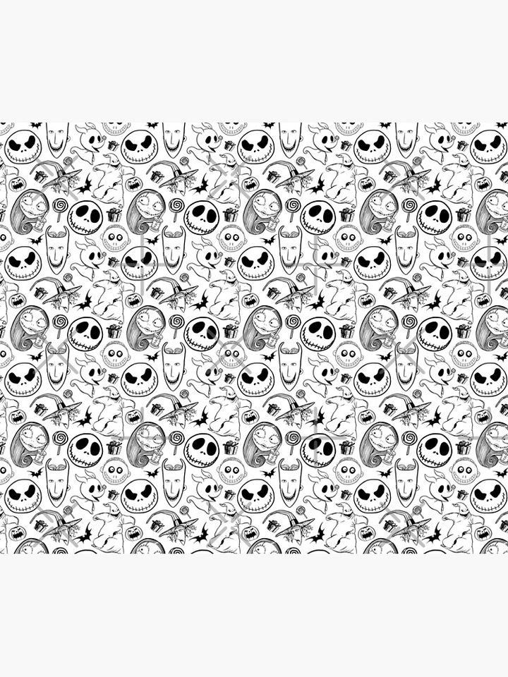 Nightmare before Christmas Pattern Throw Blanket