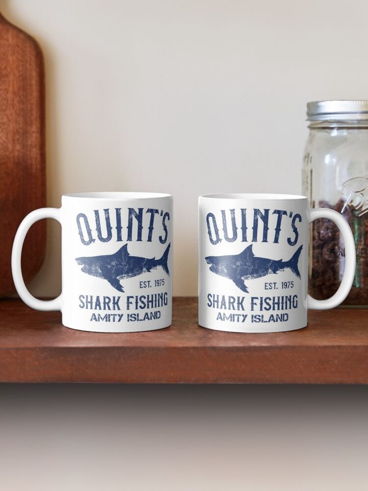 Quint's Shark Fishing - Amity Island 1975 Coffee Mug