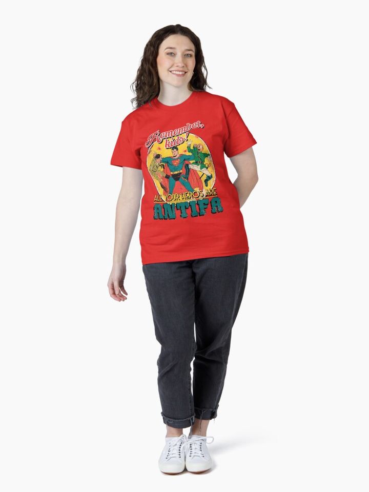 Antifa Heroes Remember Kids Retro Classic T-Shirt