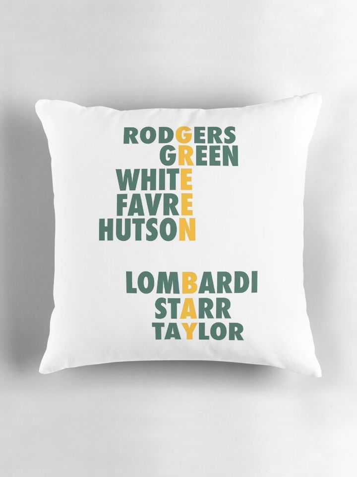 Green Bay Packers Greats Pillow