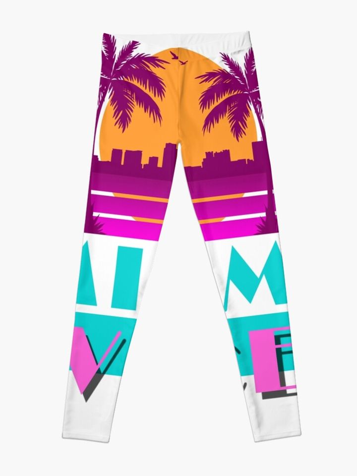 Miami vice 80s design Leggings