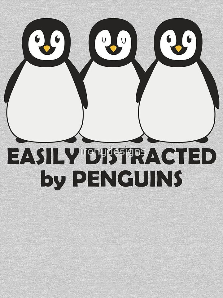 Easily Distracted by Penguins Kids T-Shirt
