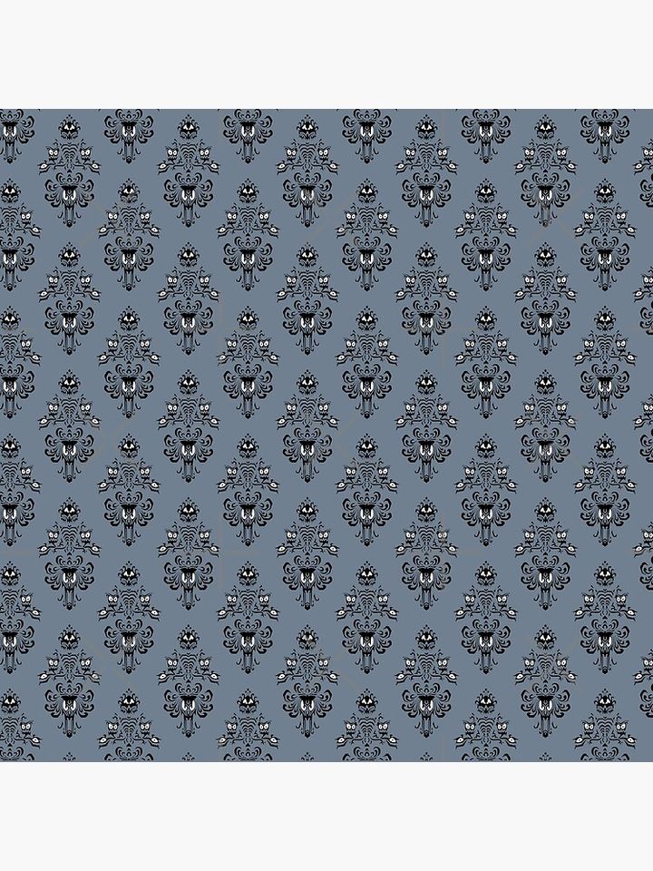 Haunted Mansion Wallpaper Slate Grey #Pastel Pillow