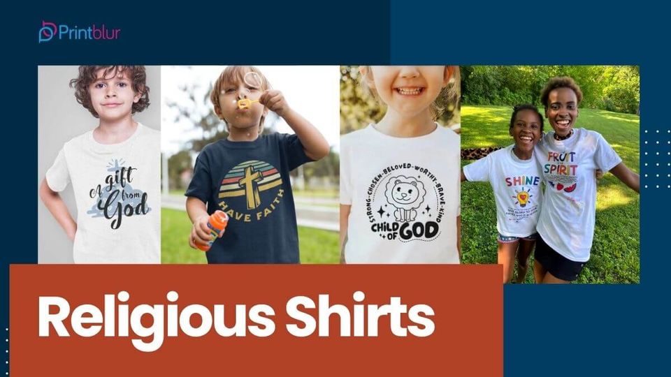 Kids wearing religious shirts
