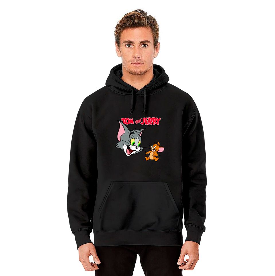 Tom And Jerry Hoodie Logo Portrait