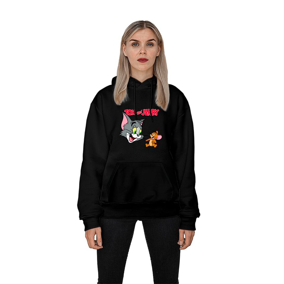 Tom And Jerry Hoodie Logo Portrait