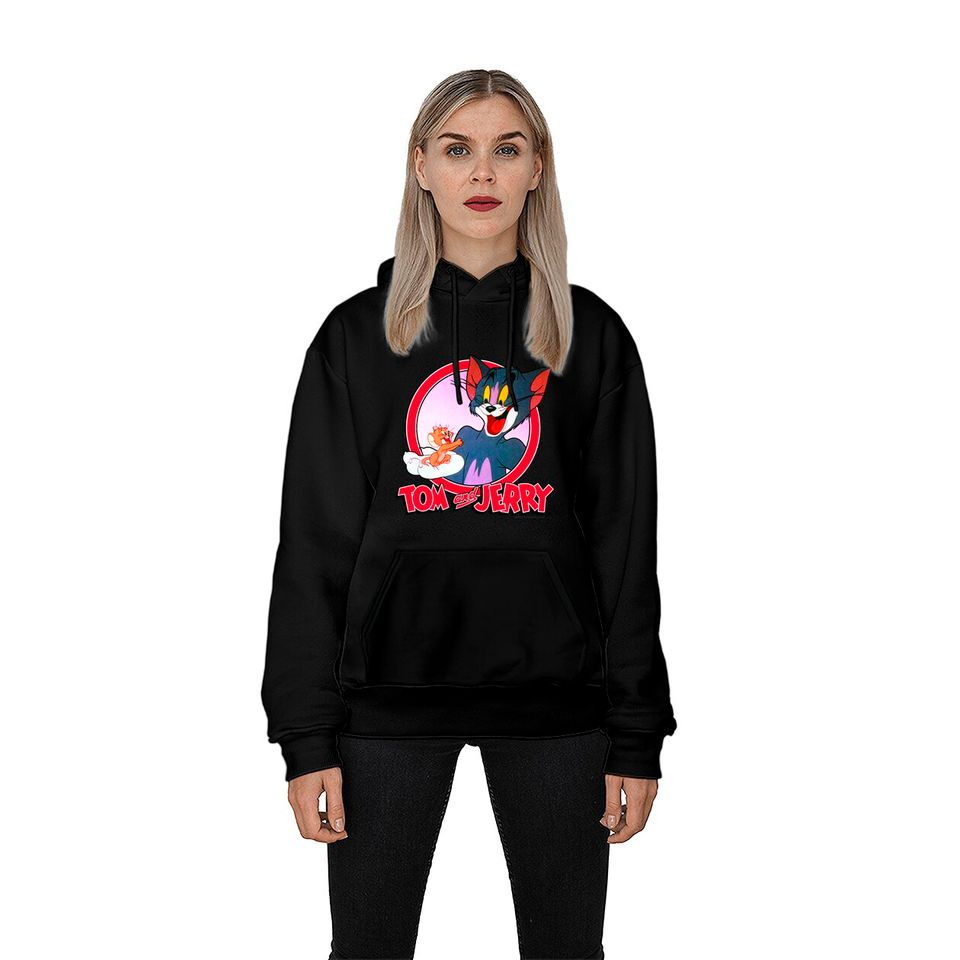 Tom And Jerry Hoodie Retro Style Portrait