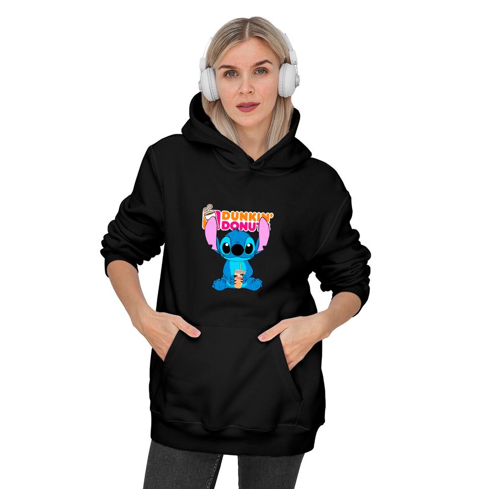 Stitch Love Dunkin Donuts Funny Hoodie