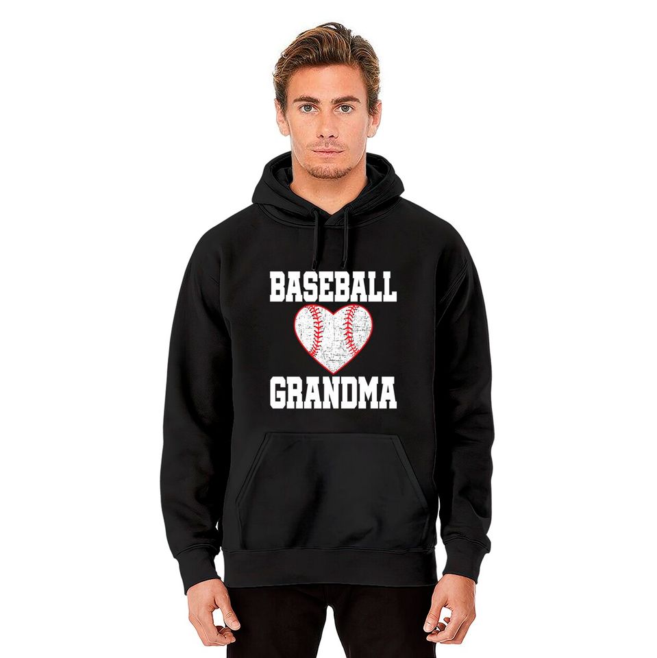 Vintage Baseball Grandma Pullover Hoodie