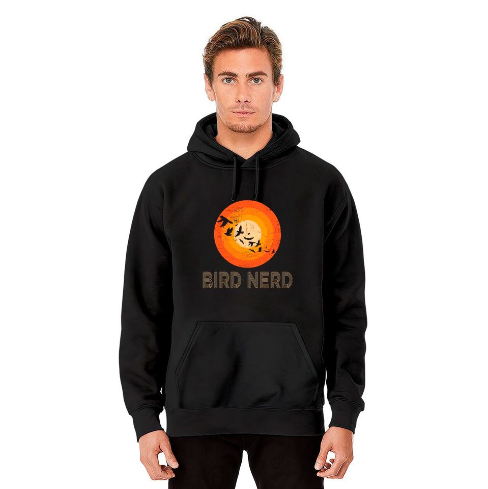 Retro Vintage Birding Bird Watching Bird Nerd Watcher Pullover Hoodie