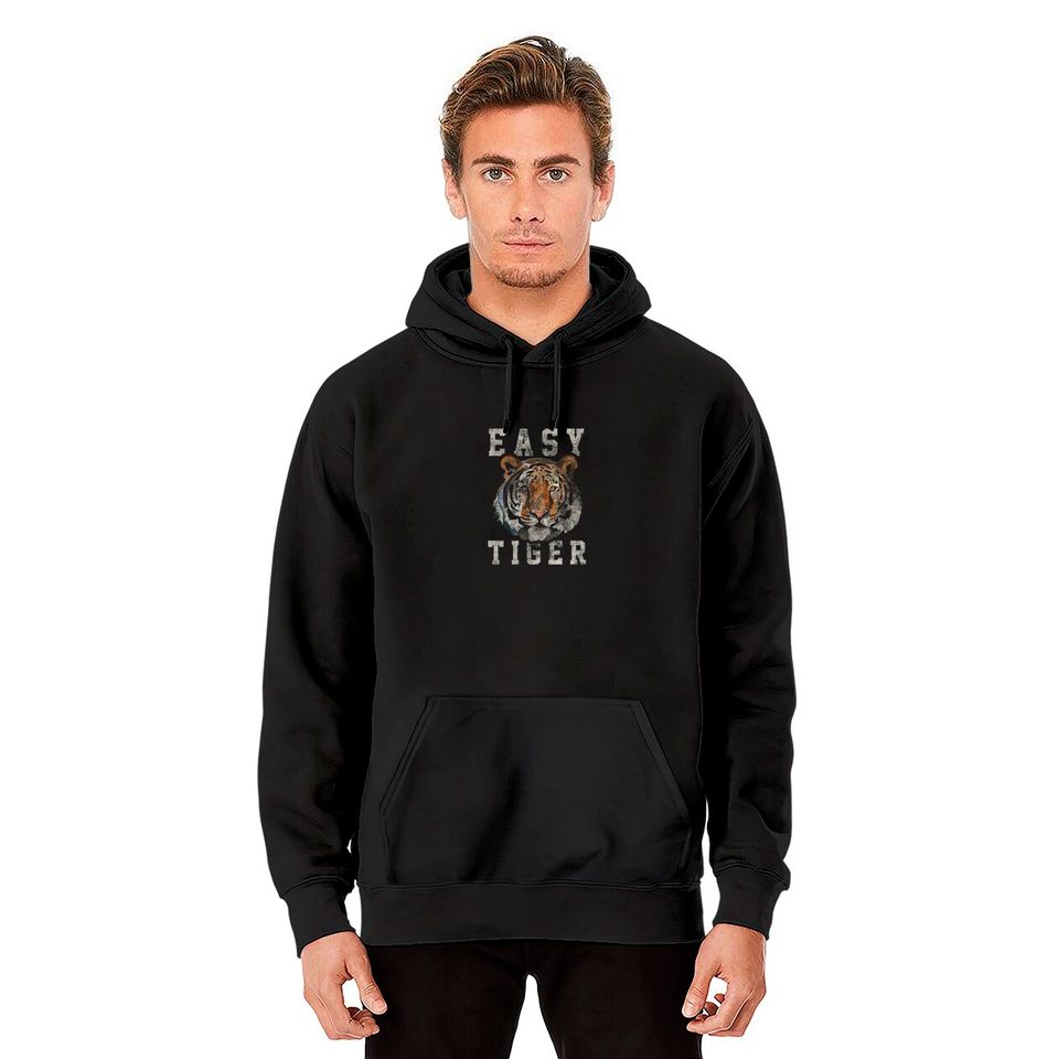 Easy Tiger distressed casual-chic graphic for women Pullover Hoodie
