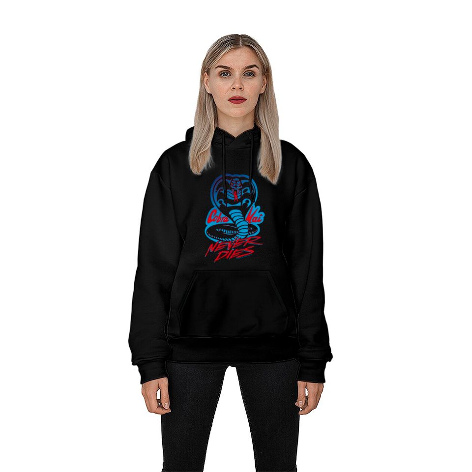 Cobra Kai Never Dies Cobra Logo Pullover Hoodie