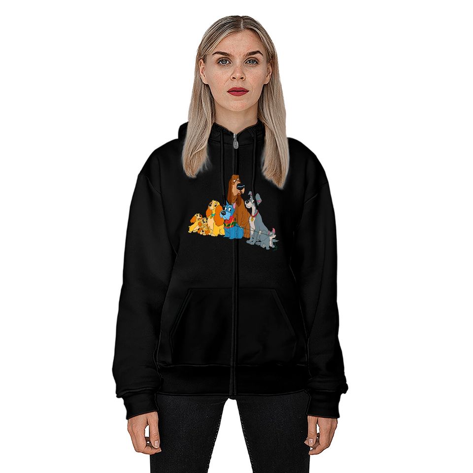 Lady And The Tramp Dogs Zip Hoodie