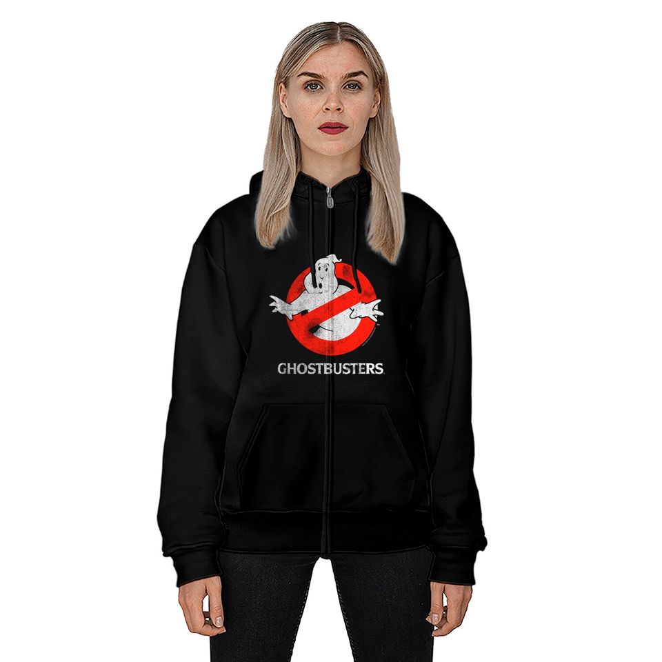 Ghostbusters Vintage Ghost Logo Zip Hoodie