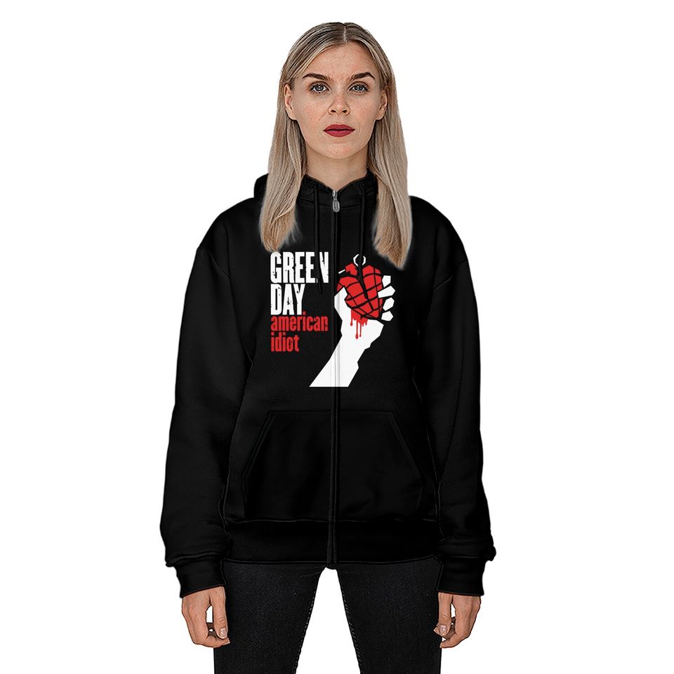 Green Day American Idiot Zip Hoodie