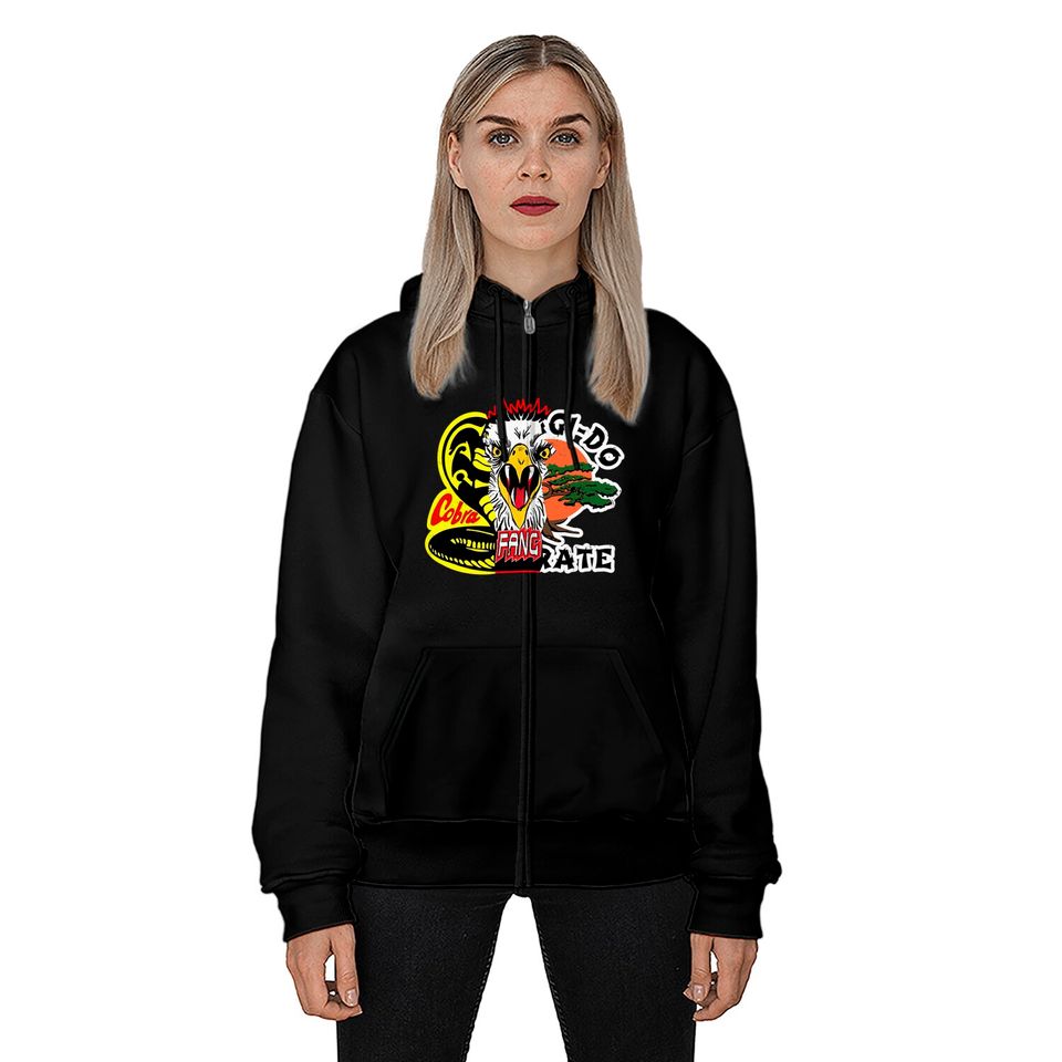 Cobra Kai Eagle Fang Miyagi Do Karate Mash Up Zip Hoodies
