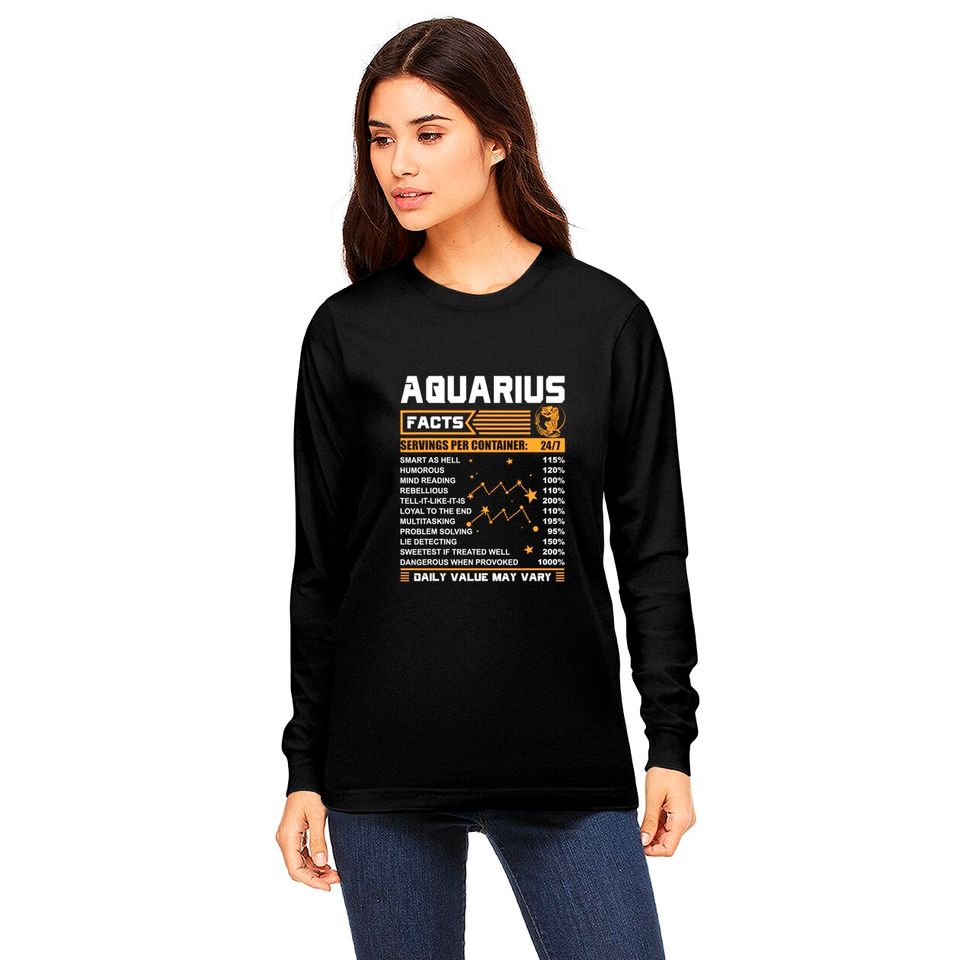Aquarius Facts Zodiac Long Sleeves