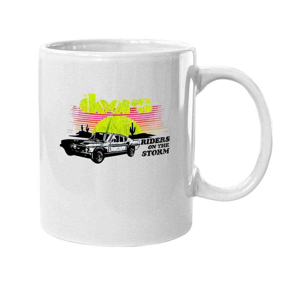 The Doors Riders On The Storm Distressed Coffee Mug