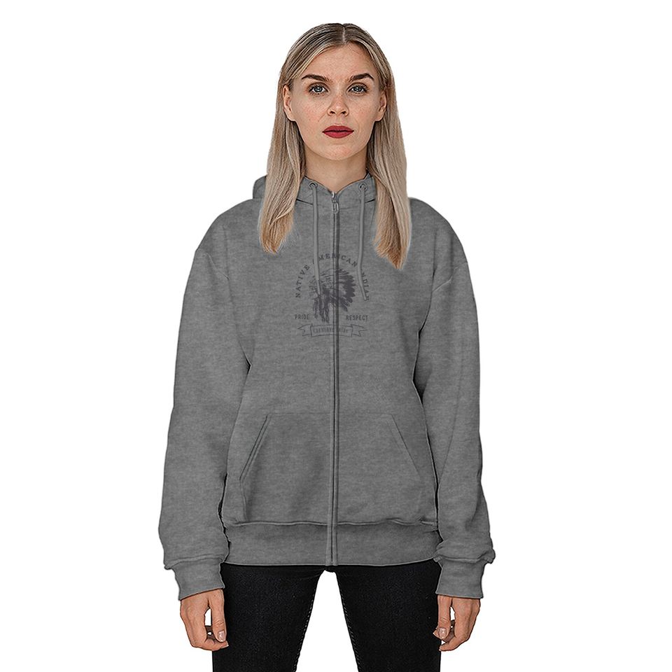 Cherokee Tribe Native American Indian Pride Respect Print Pullover Hoodie
