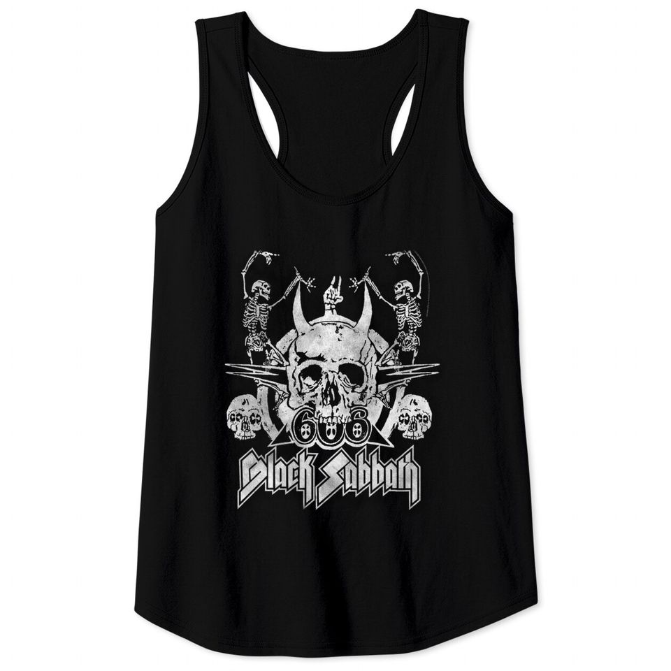 Vintage Concert Black Sabbath Official Dancing Skeletons Tank Top