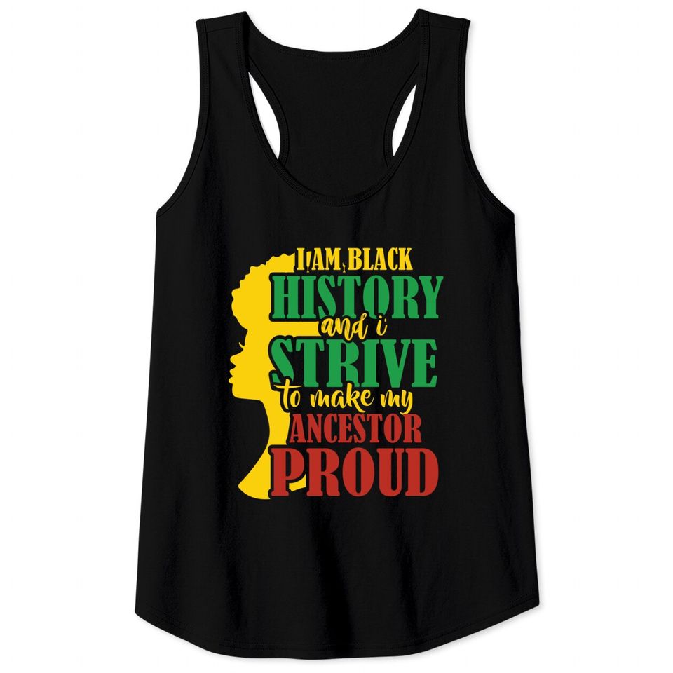 Black History Month Shirt African Woman Tank Tops