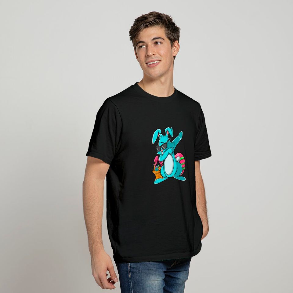 Dabbing Bunny Easter T Shirt For Boys Girls Adults T Shirt