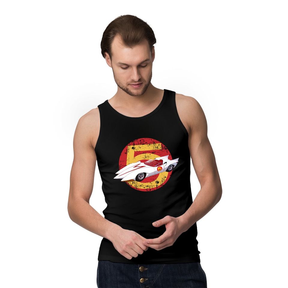 Mach 5 - Distressed - Speed Racer - Tank Tops