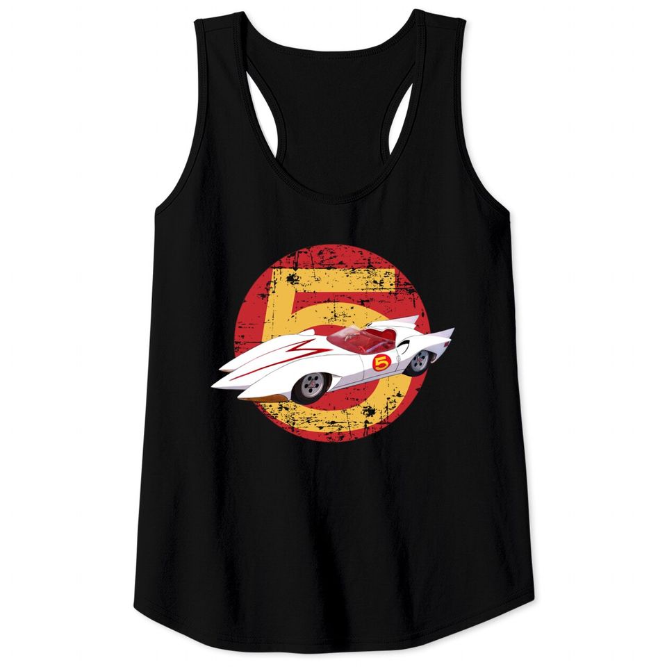 Mach 5 - Distressed - Speed Racer - Tank Tops