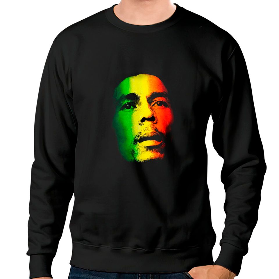 Bob Marley Color Face Sweatshirts