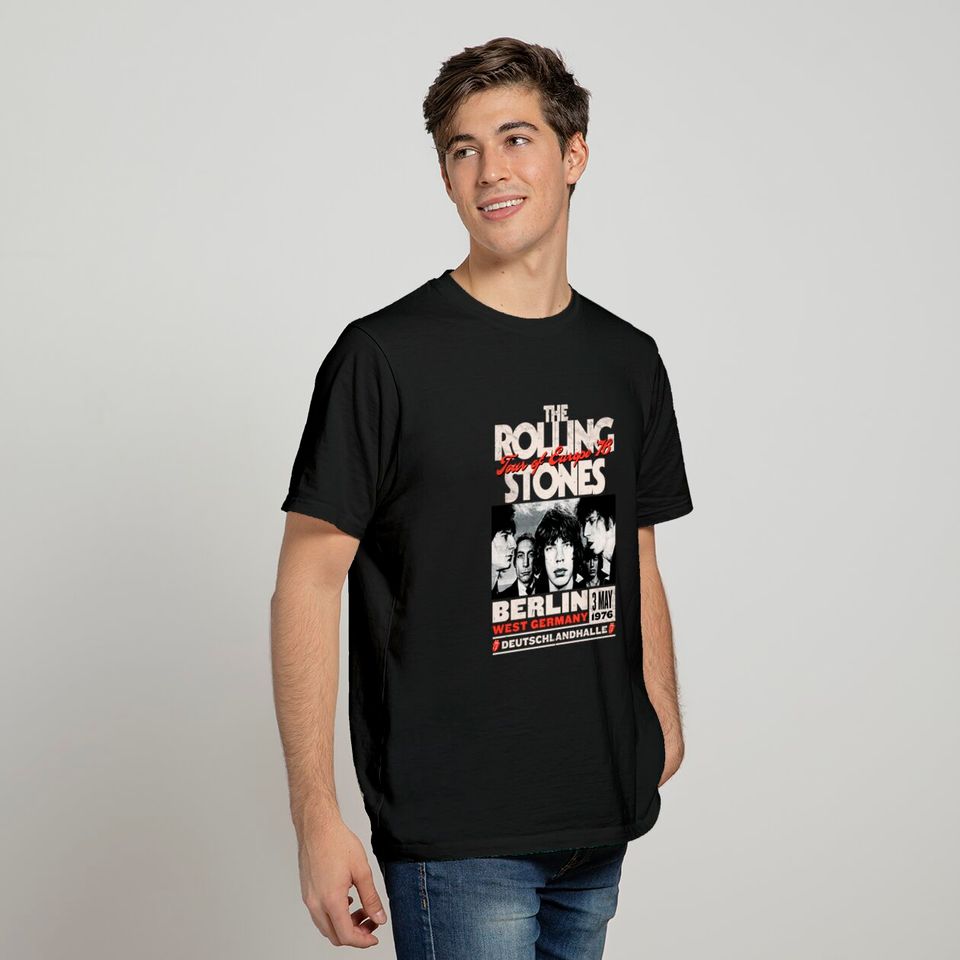 Rolling Stones Europe 76 Tour Charcoal T-Shirt