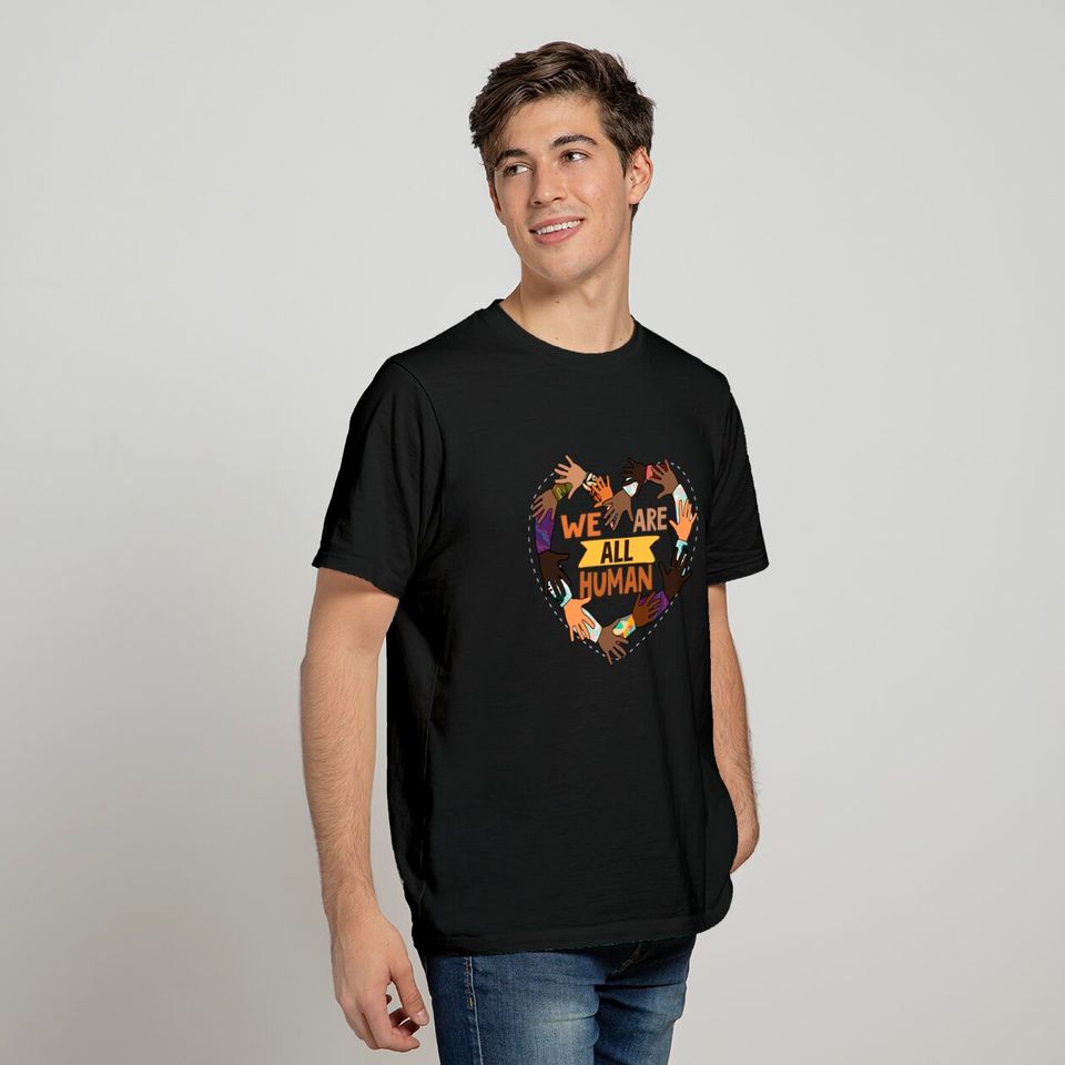 Black History Month - We Are All Human Pride T-Shirt
