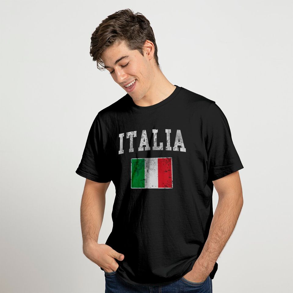 Vintage Italia Italian Flag Italy Italiano Gift Te T Shirt