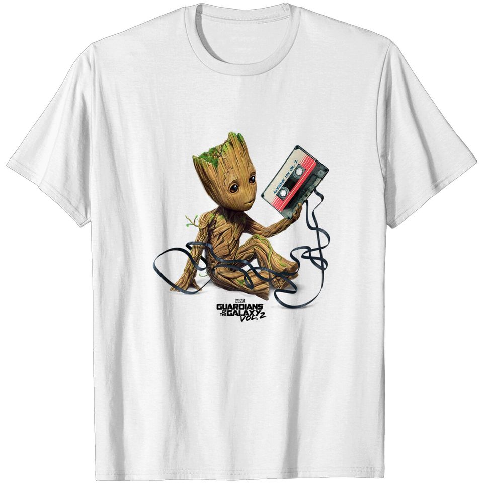 Guardians Of The Galaxy Vol. 2 Groot Tape Portrait T-Shirt