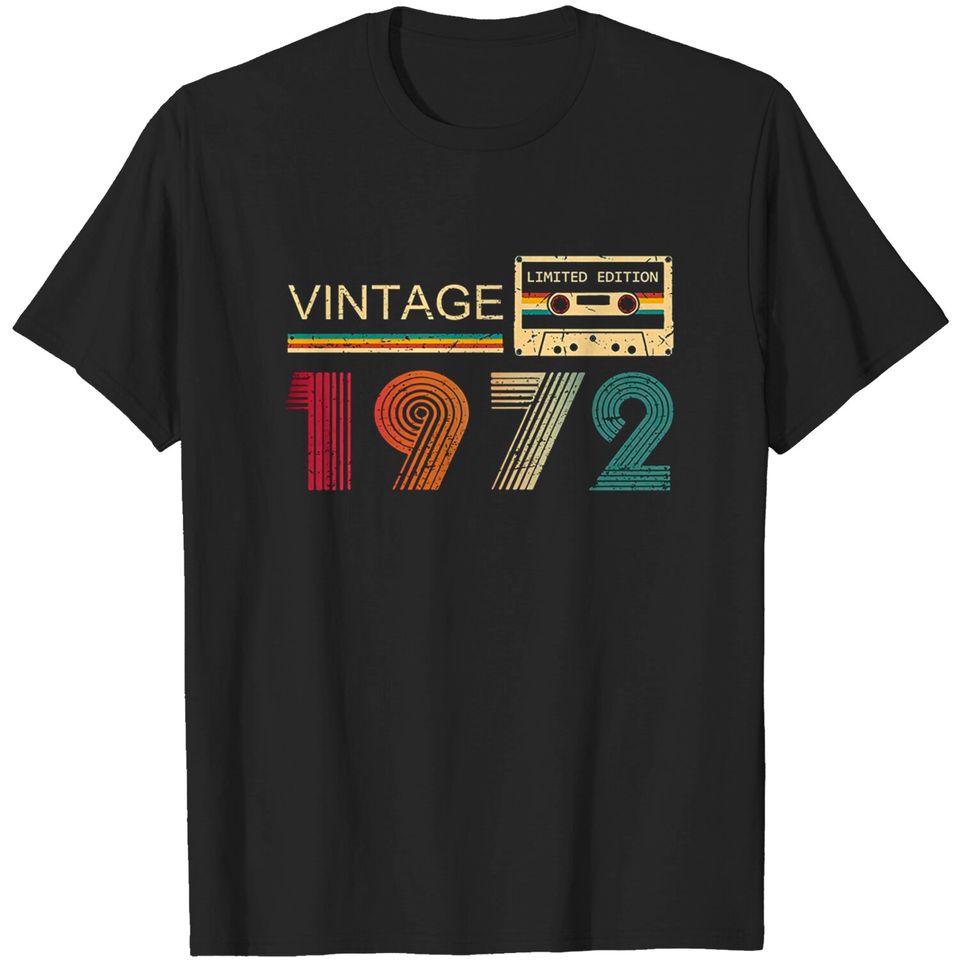 50th Birthday T-Shirt Vintage 1972 for Men 50th Birthday Gifts