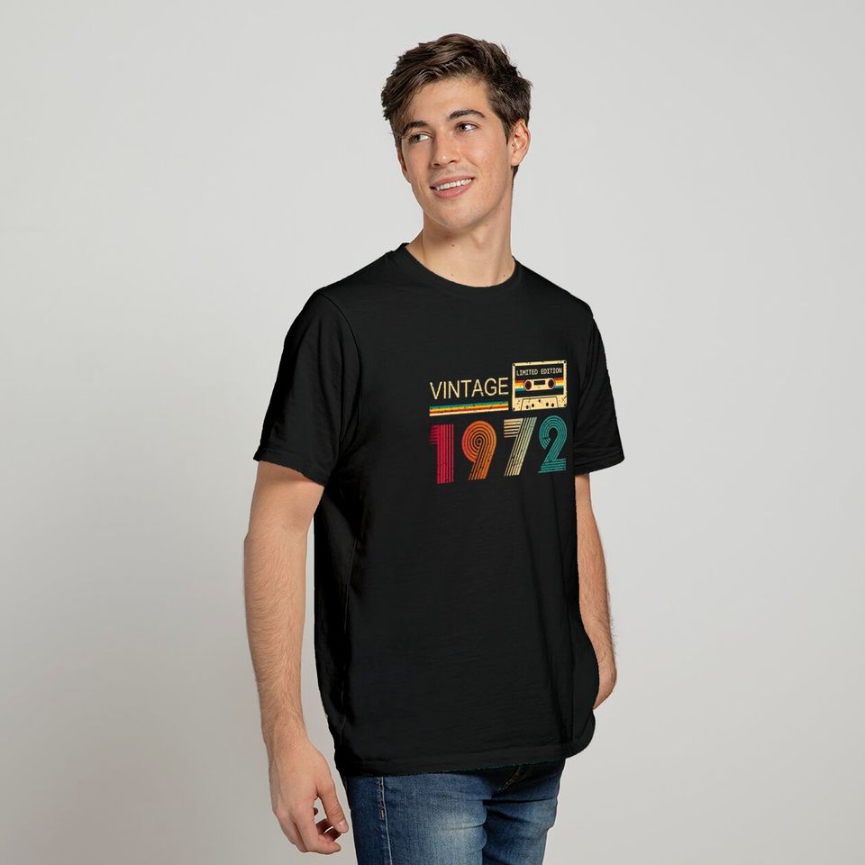 50th Birthday T-Shirt Vintage 1972 for Men 50th Birthday Gifts