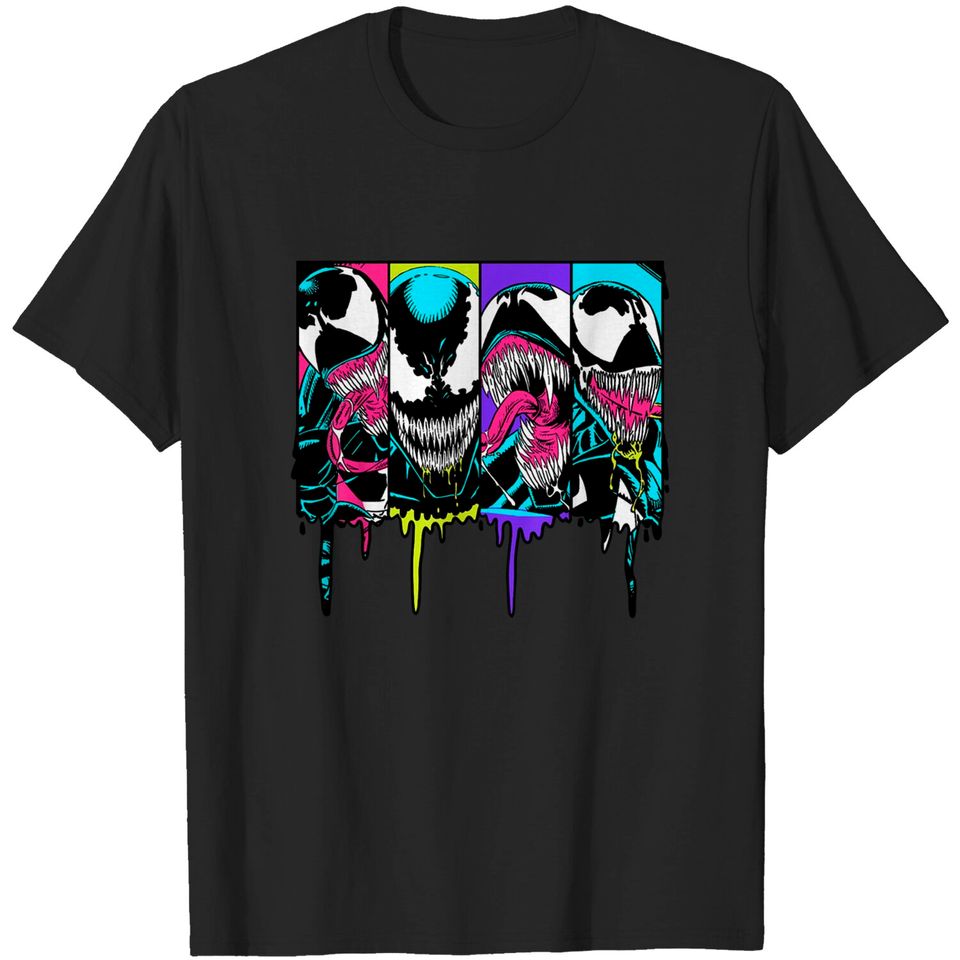 Venom Colorful Dripping Comic Panel T-Shirt