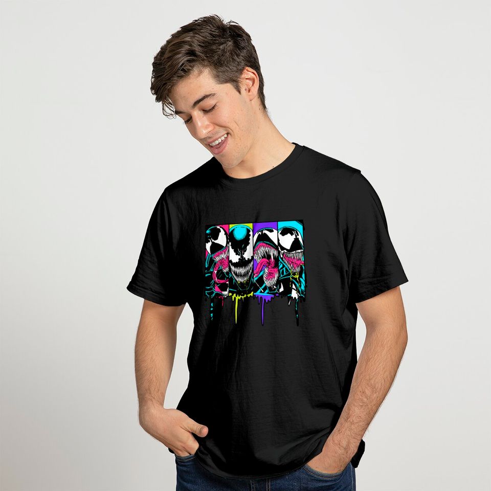 Venom Colorful Dripping Comic Panel T-Shirt