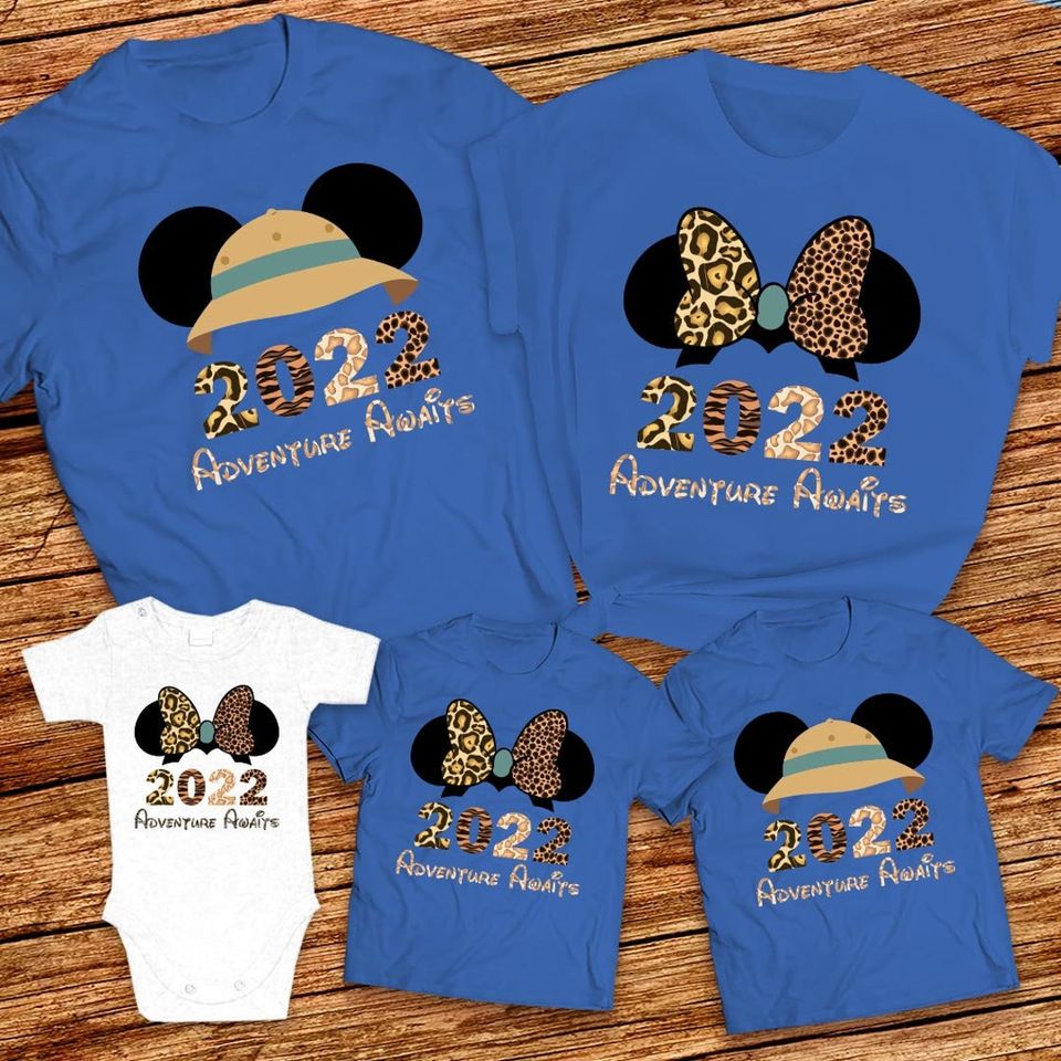 Disney Adventure Awaits shirt Animal Kingdom Theme Park Family 2022 Safari Adventure Custom T Shirt