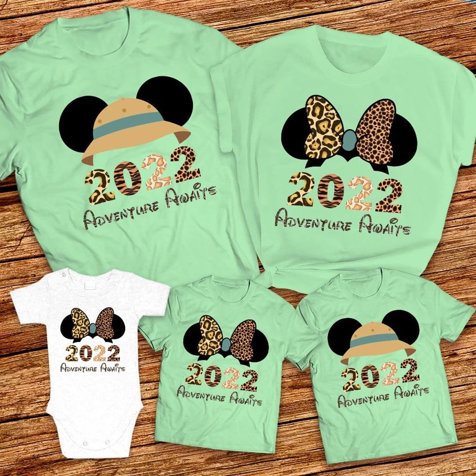 Disney Adventure Awaits shirt Animal Kingdom Theme Park Family 2022 Safari Adventure Custom T Shirt