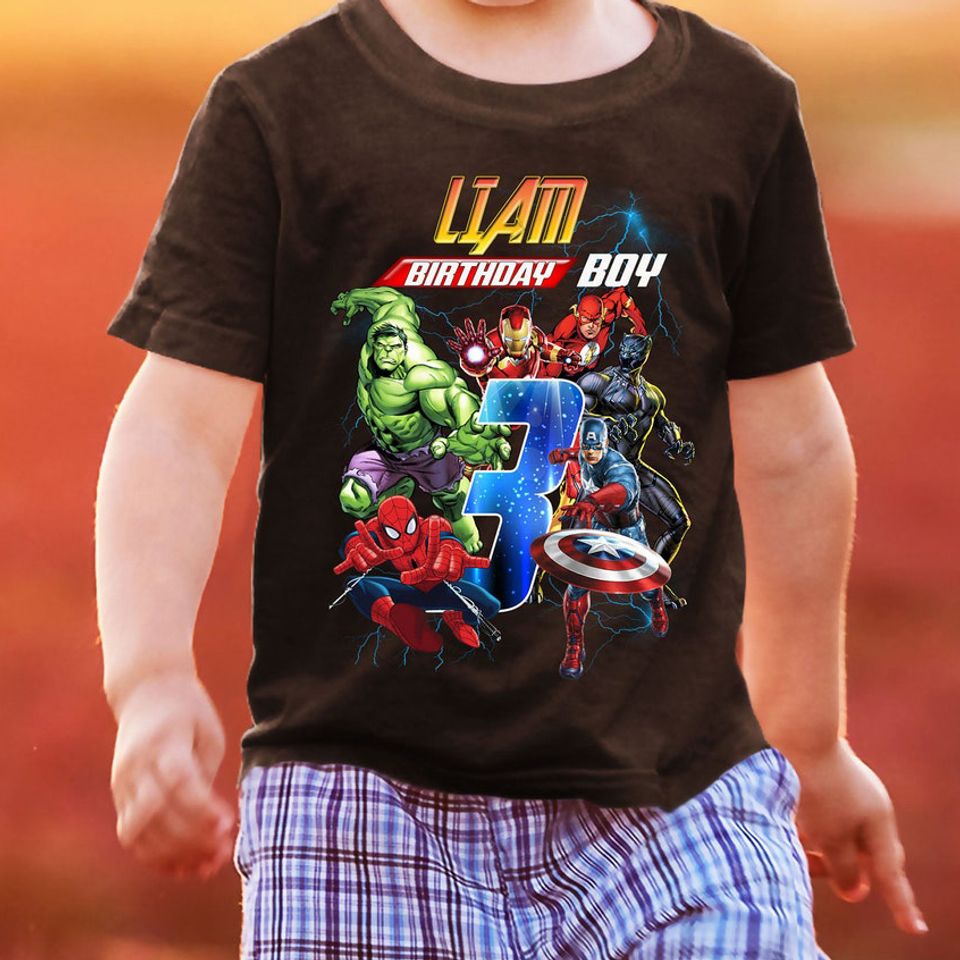 Avengers Birthday Shirt - Avenger's Boy's Birthday Shirt Superhero Family Custom Shirts