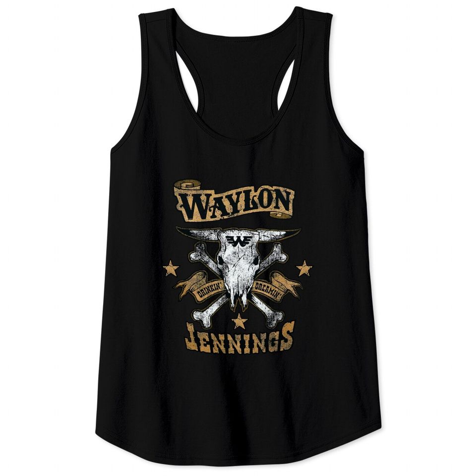 Waylon Jennings Logo Design Classic Tank Tops