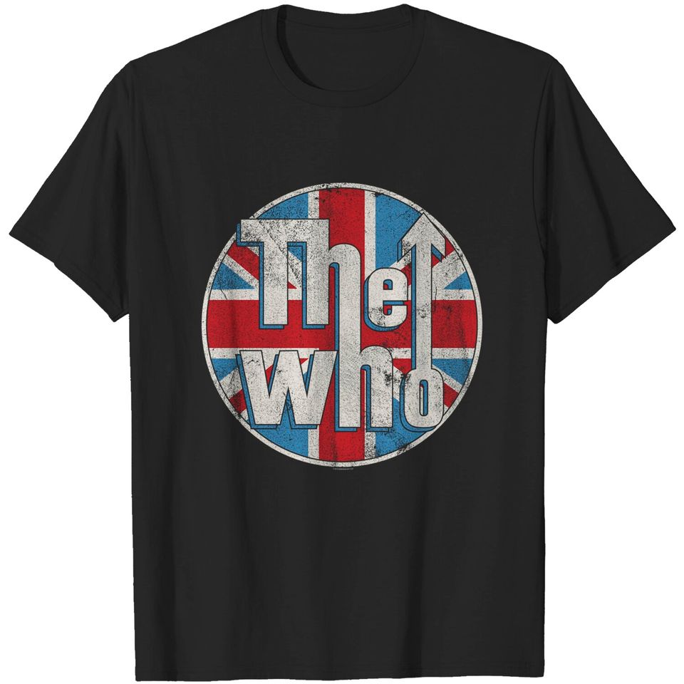 The Who Official Distressed Union Jack Circle Logo T-Shirt
