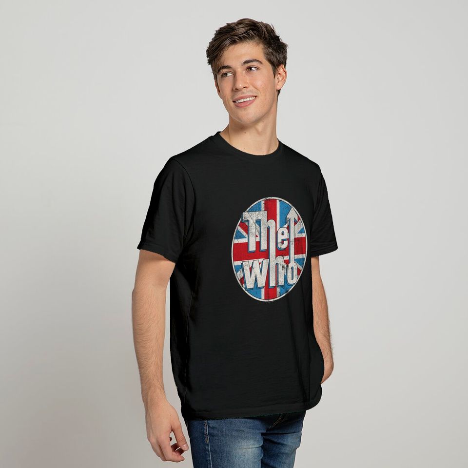 The Who Official Distressed Union Jack Circle Logo T-Shirt