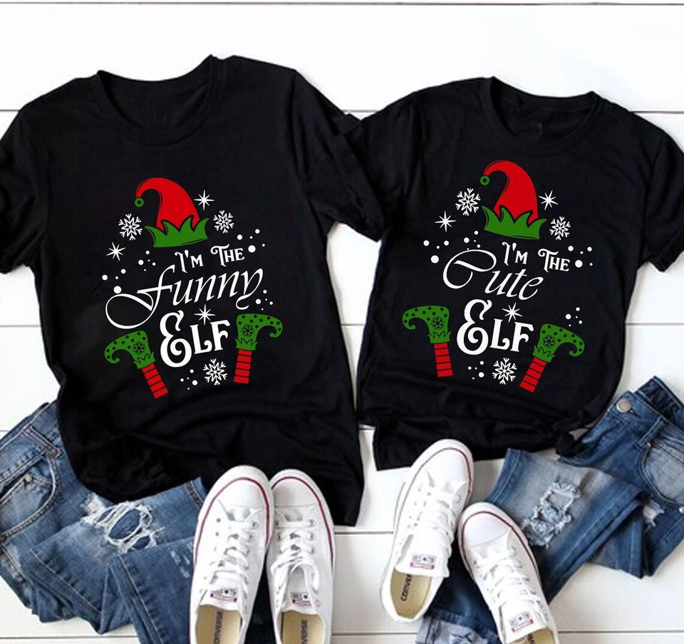 Personalized Elf Christmas Family Matching T Shirt