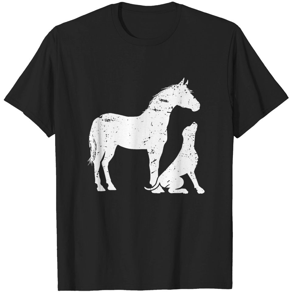 HORSE and DOG Motif for women and men Horse Dog Lover T-Shirt