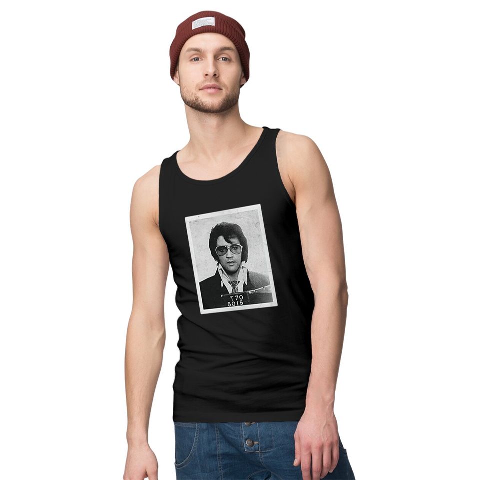 Popfunk Classic Elvis Presley Mugshot Poster Tank Tops