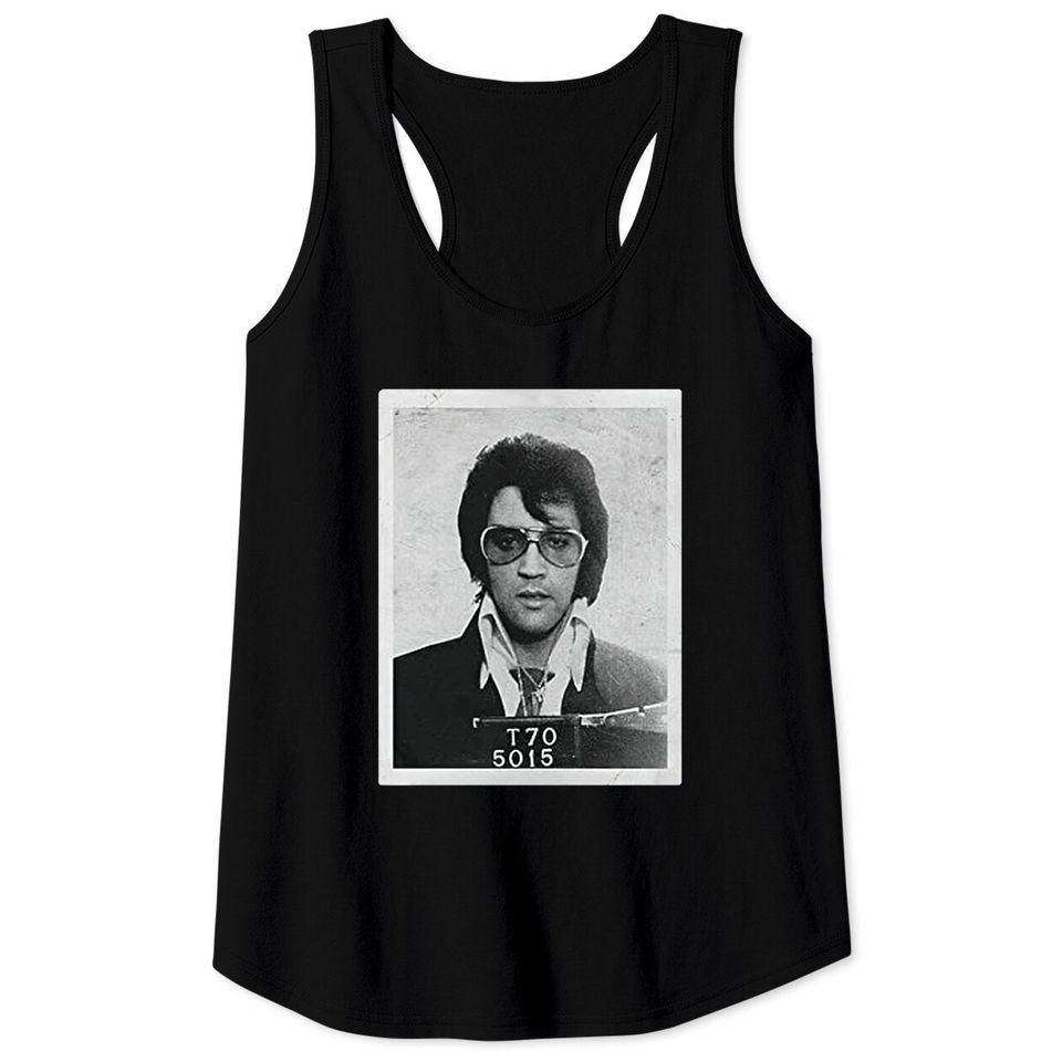 Popfunk Classic Elvis Presley Mugshot Poster Tank Tops