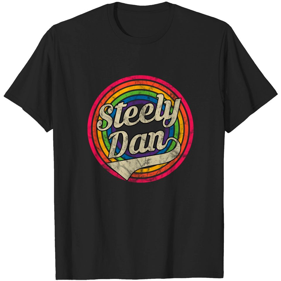 Steely Dan - Retro Rainbow Faded-Style - Steely Dan - T-Shirt
